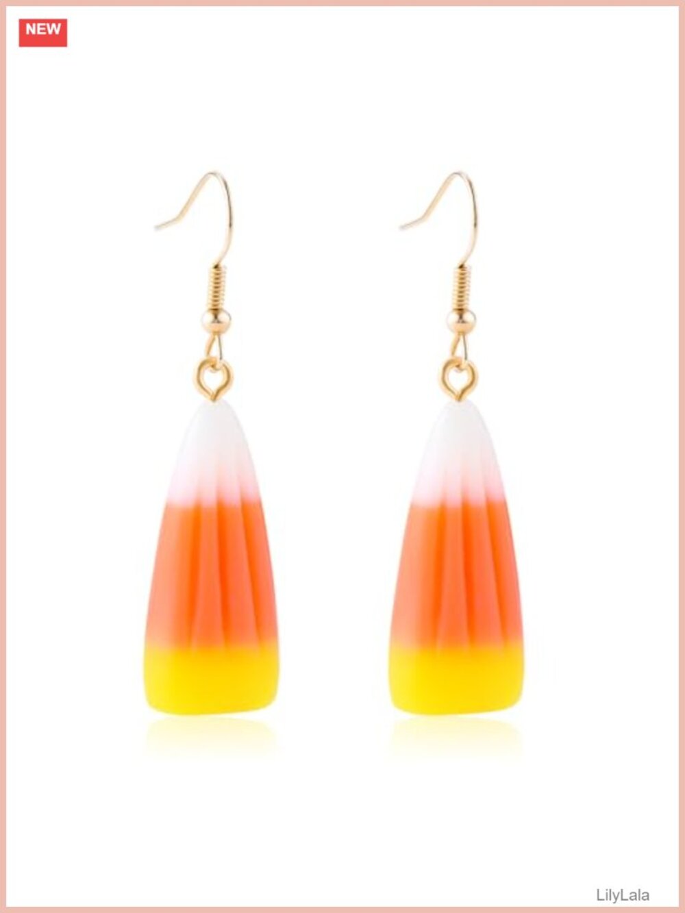 Candy Corn Acrylic Dangle Earrings Halloween Fall Jewelry Gift